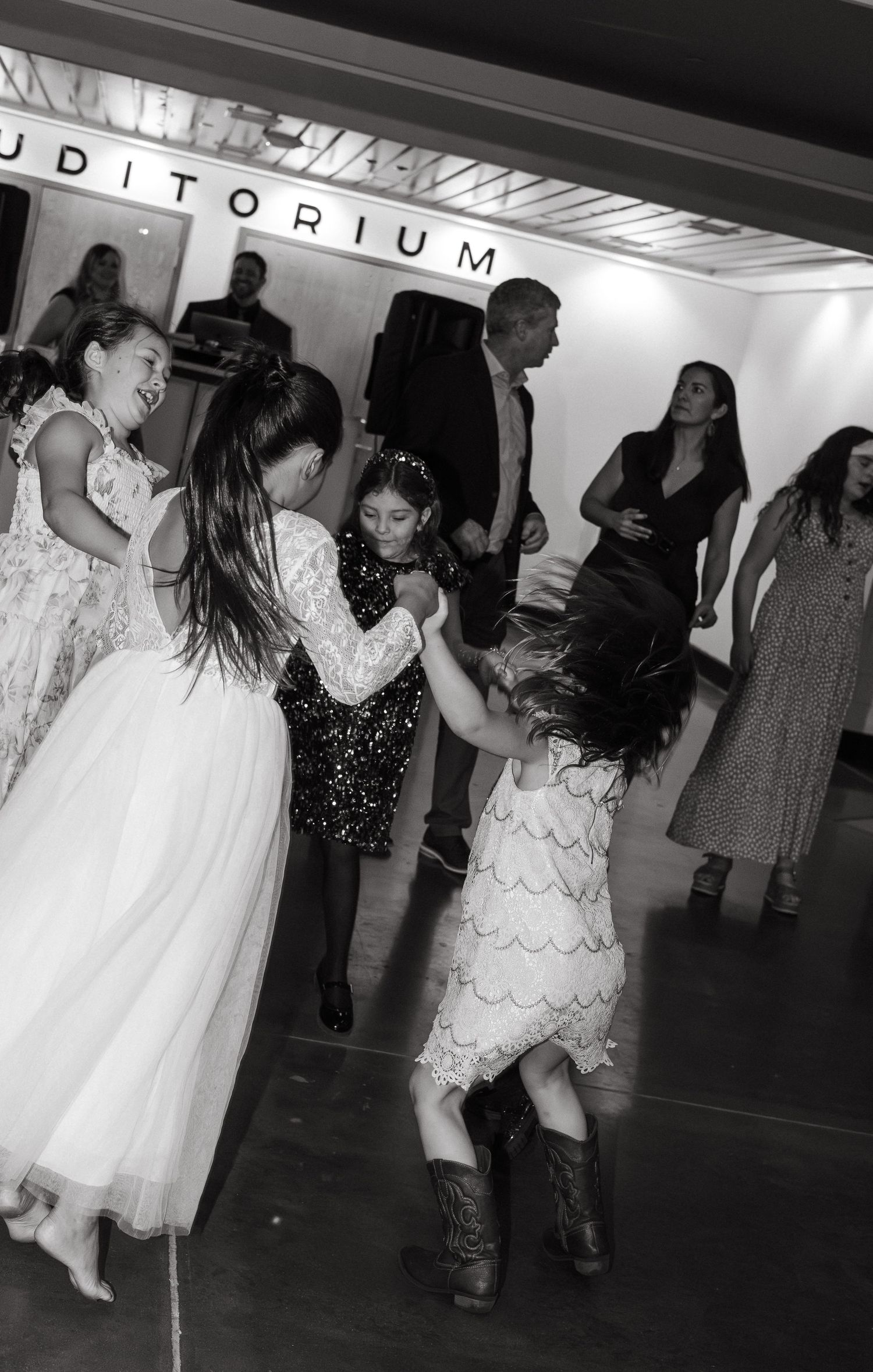 Wedding day dancing family friends Tampa Florida wedding photographer