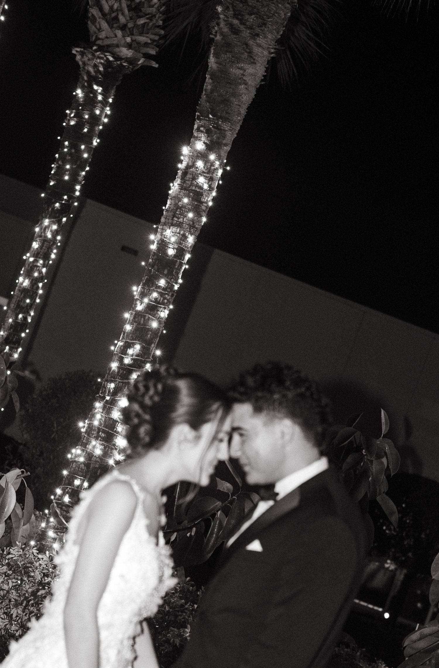 Wedding day bride and groom flash portraits Tampa Florida wedding photographer