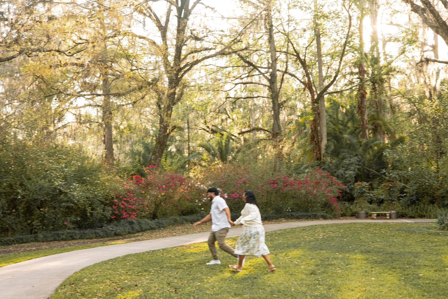 couples session garden tampa florida wedding photographer