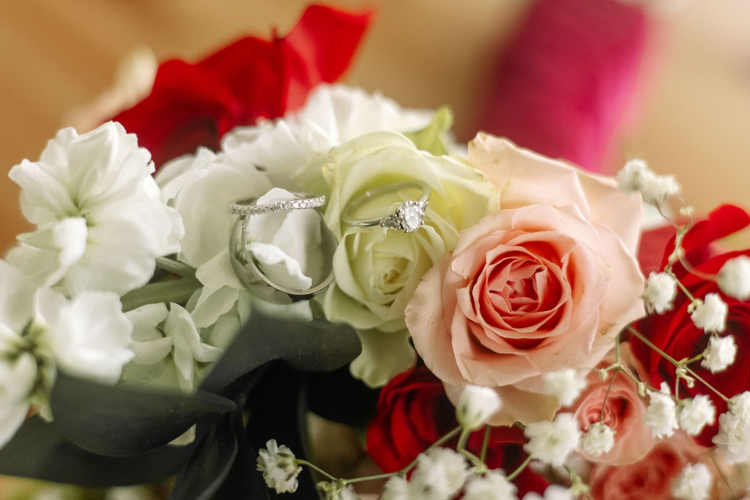 wedding detail flatlay rings Tampa Florida wedding photographer