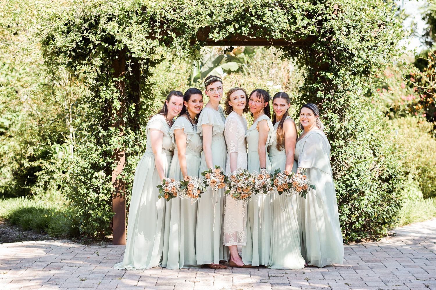 dade city bride and bridesmaids Tampa Florida wedding photographer