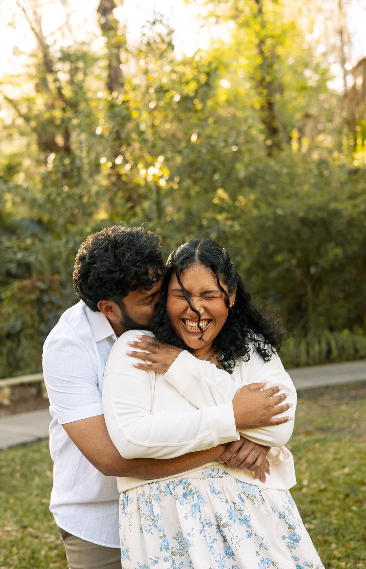 couples session garden tampa florida wedding photographer