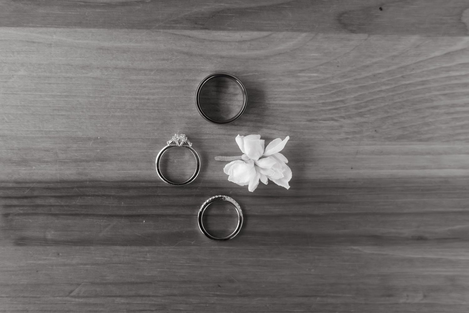 wedding detail flatlay rings Tampa Florida wedding photographer