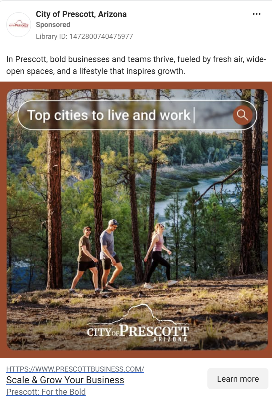 Hikers explore scenic mountain trails through tall pine trees in Prescott, Arizona's natural outdoor recreation areas.
