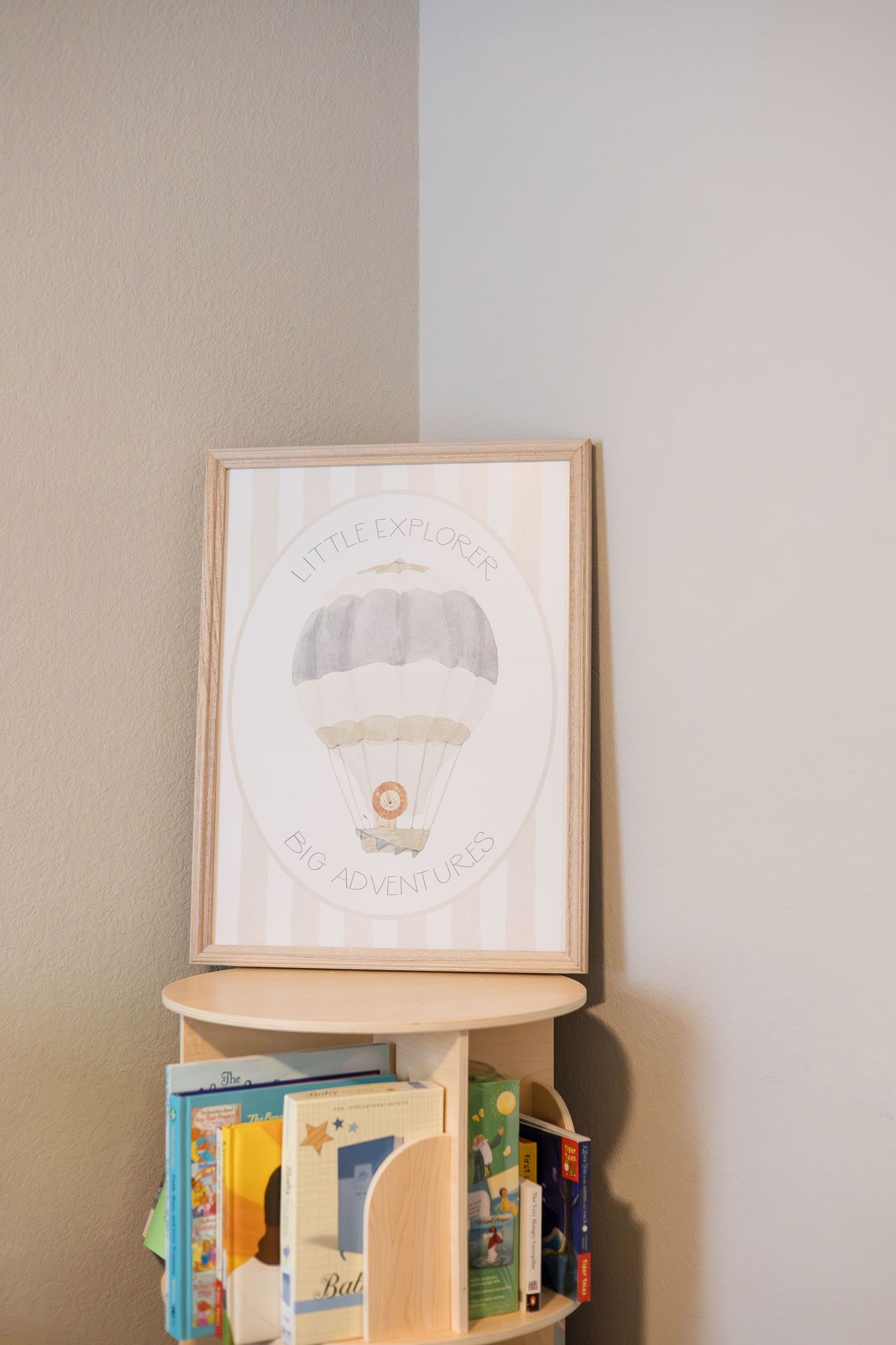 Detailed shot of baby's nursery during lifestyle newborn session in McKinney, Texas with lifestyle newborn photographer Reagan Marie