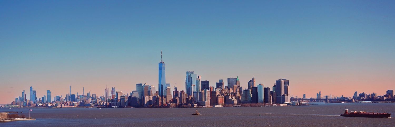 A panoramic view of New York City's cityscape