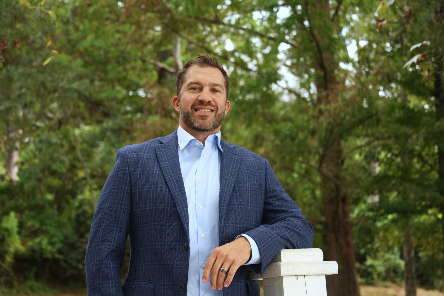 Man posing for corporate headshot