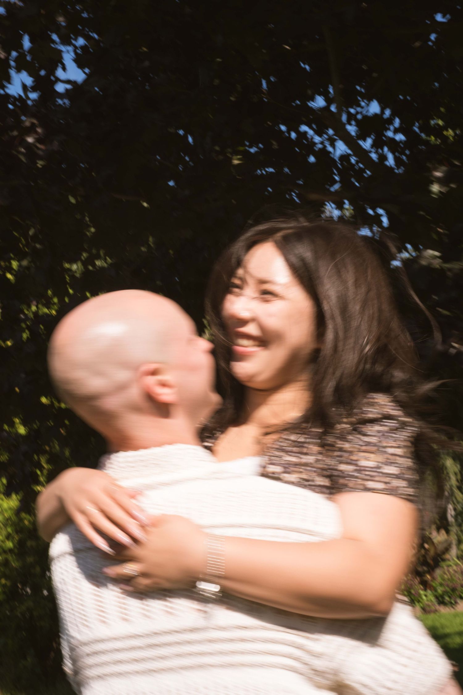 Documentary-style couples photography with genuine interaction. Couple and engagement photo in Sault Ste. Marie.