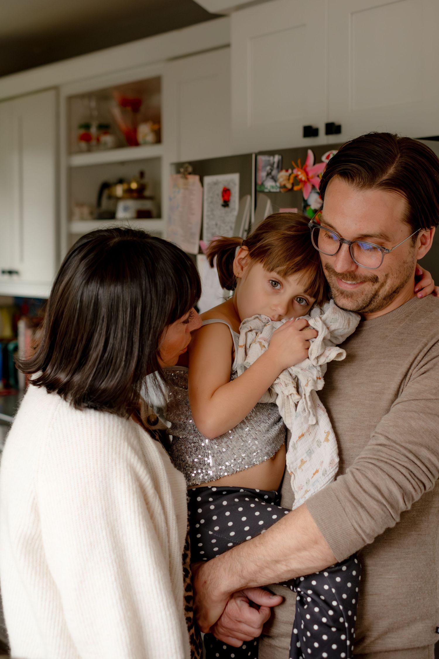 Candid family session with relaxed, unposed moments