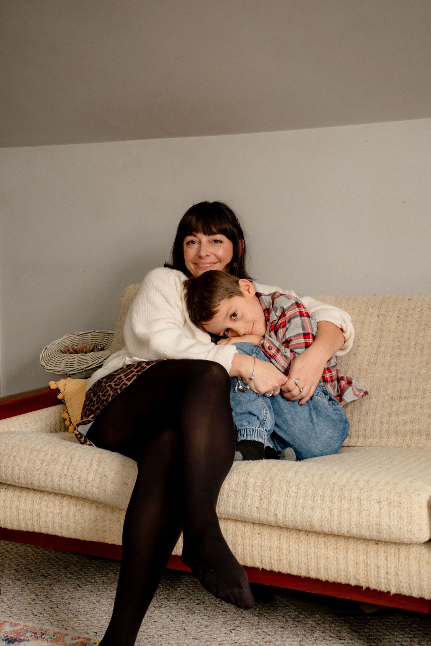Candid family session with relaxed, unposed moments