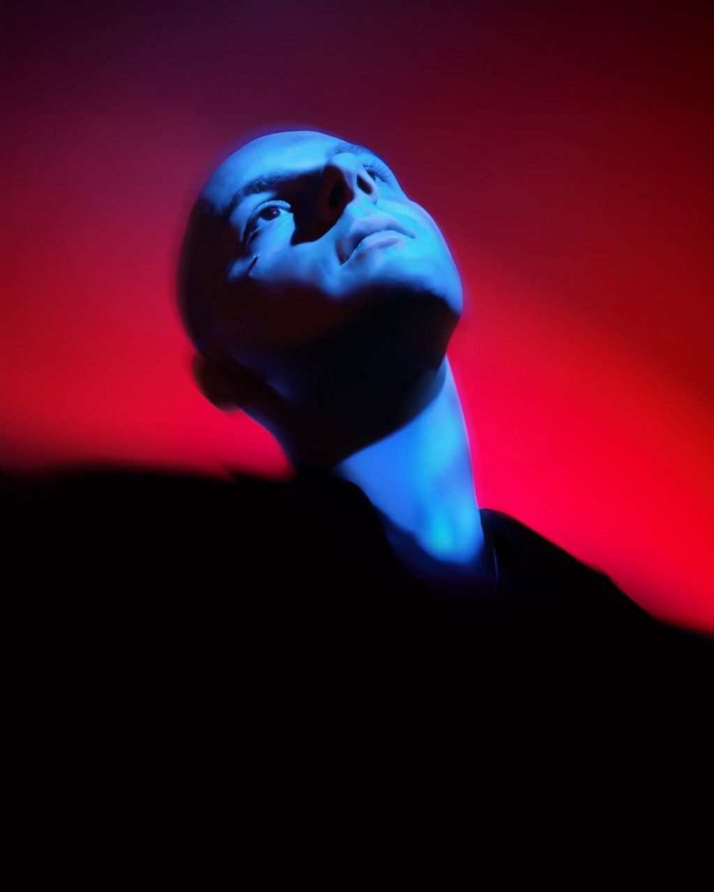 Creative portrait photography with dramatic lighting and concept-driven styling