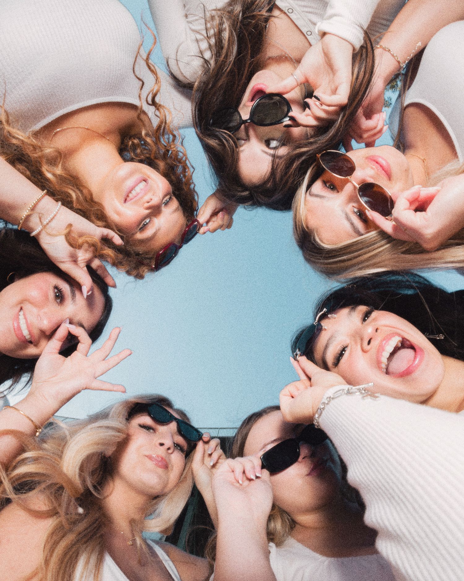 creative senior group portrait taken in rocklin california