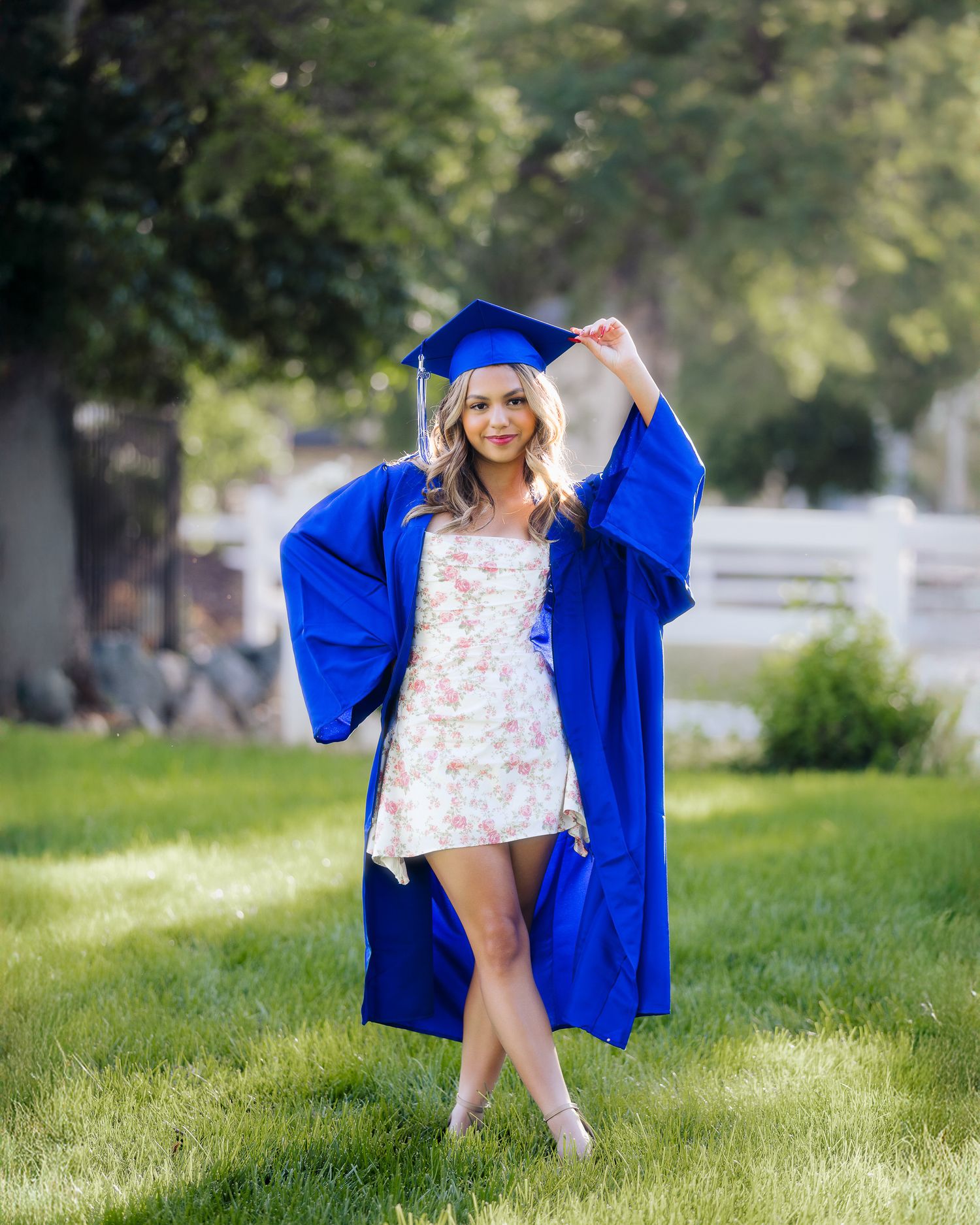 rocklin senior photo with school jacket