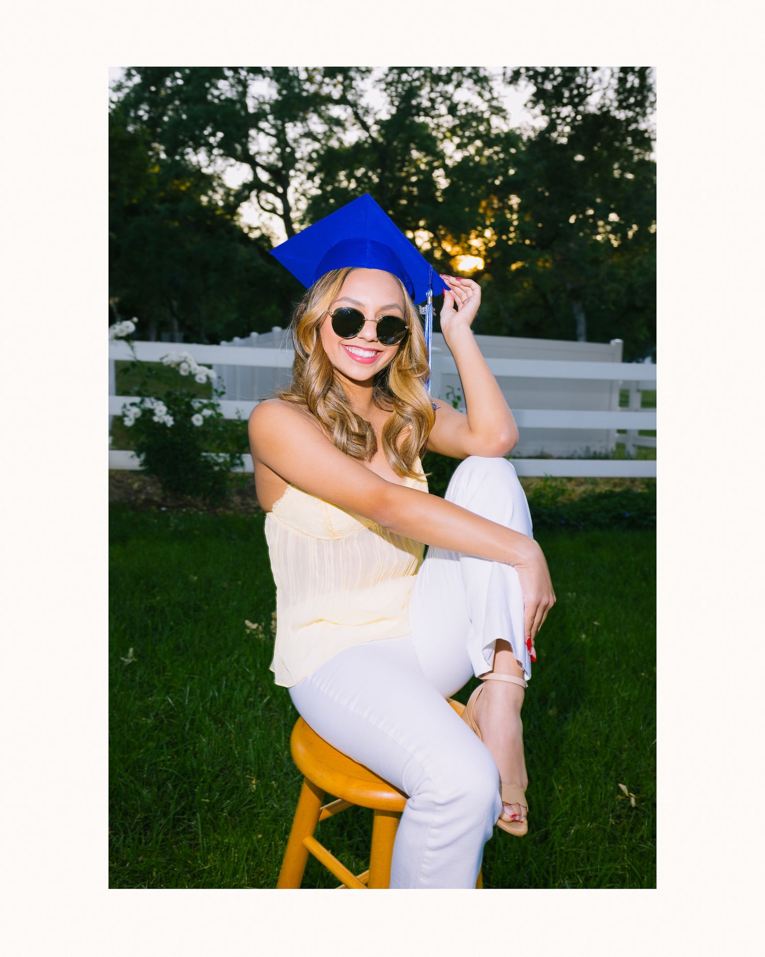 rocklin senior girl session during sunset
