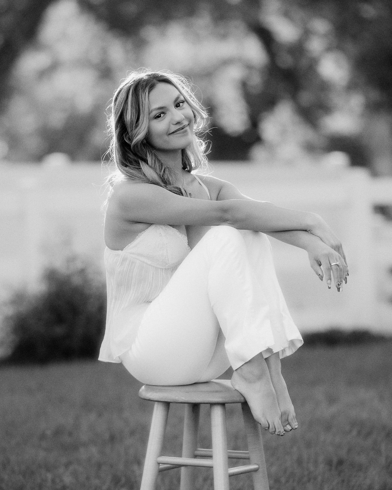 outdoor portrait of a senior girl photographed in rocklin