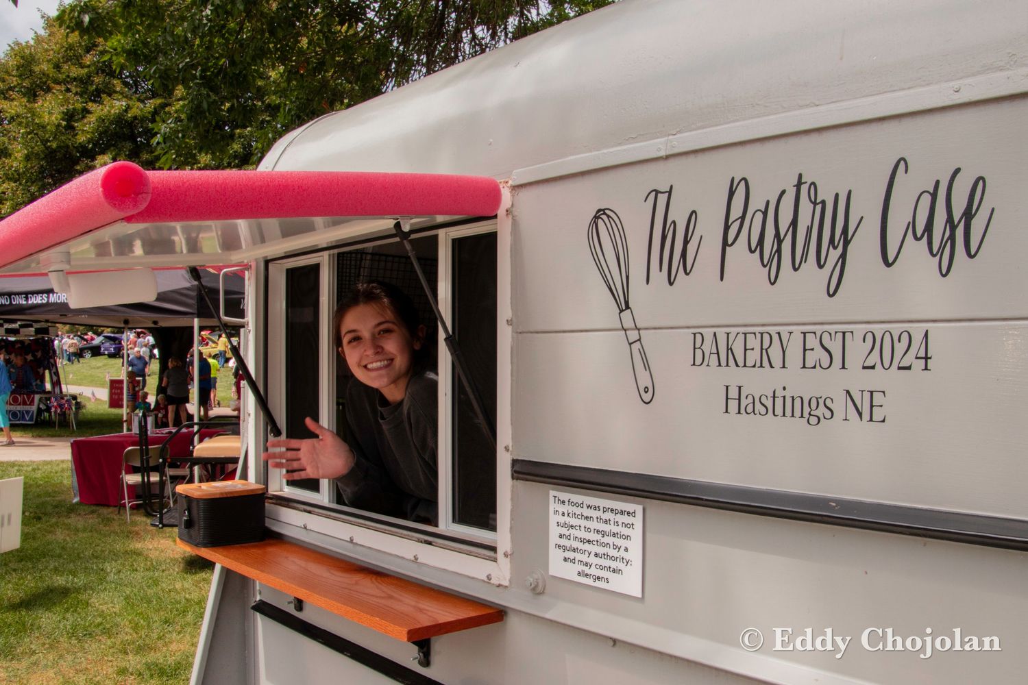 White food truck with The Pastry Cafe signage parked at outdoor event.