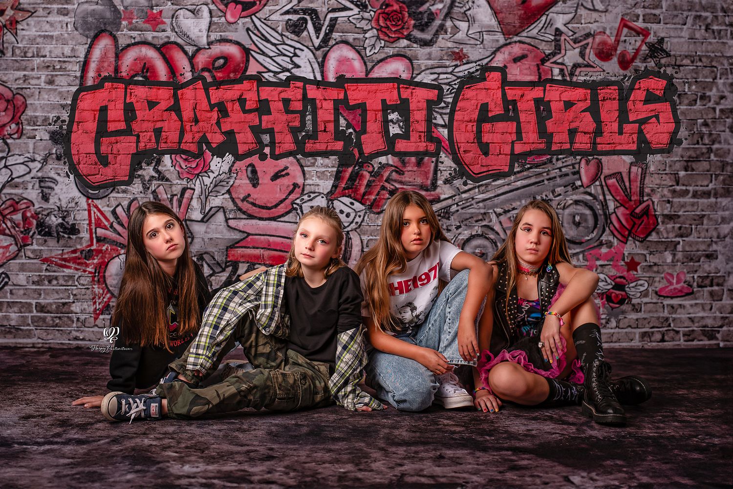 Birthday photoshoot for 10 year old with grunge theme; Lexington, SC professional portrait studio; children's photographer