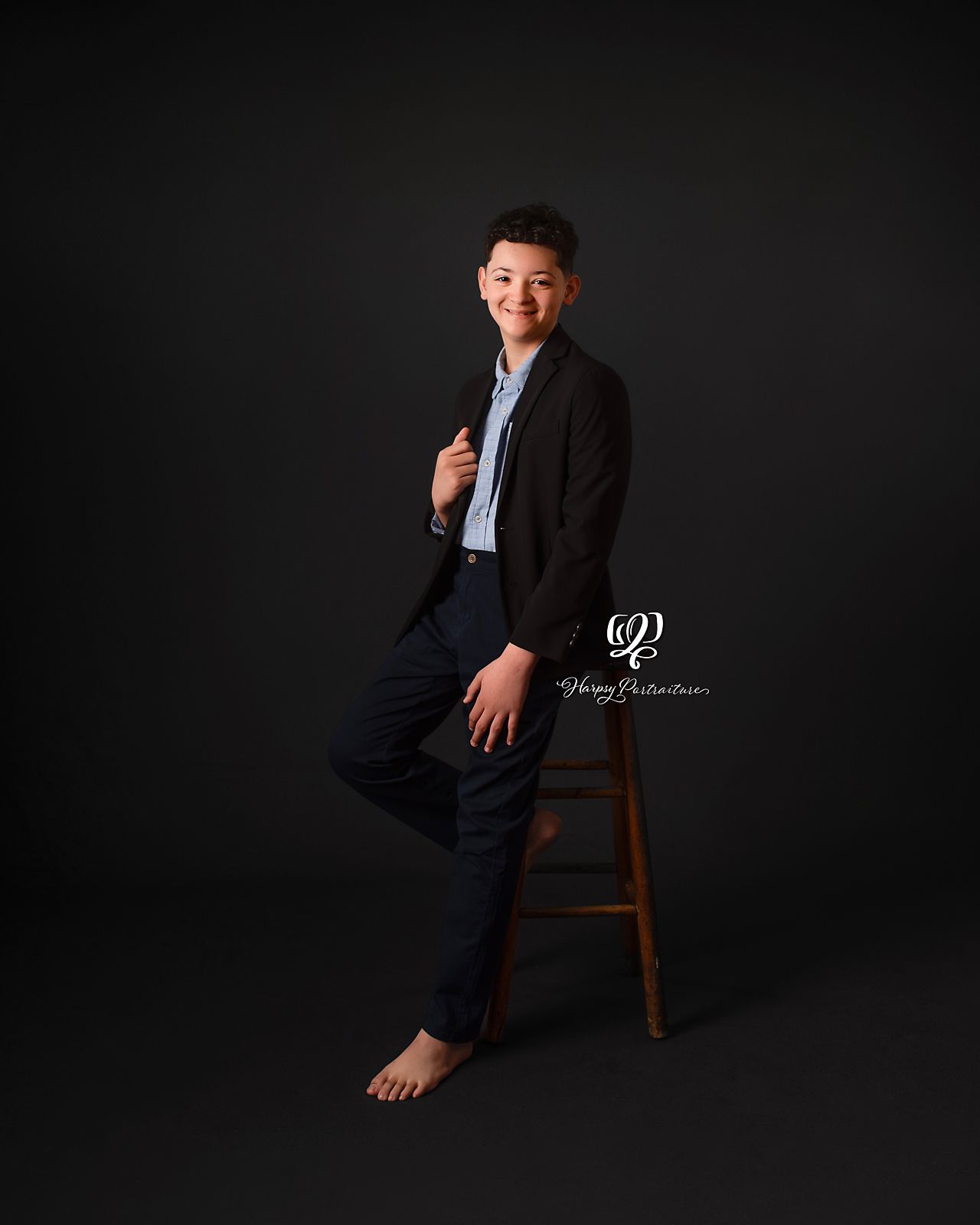 Stylish professional portrait of 13 year old teen boy professional portrait studio photoshoot; elegant teen photoshoot Lexington, SC
