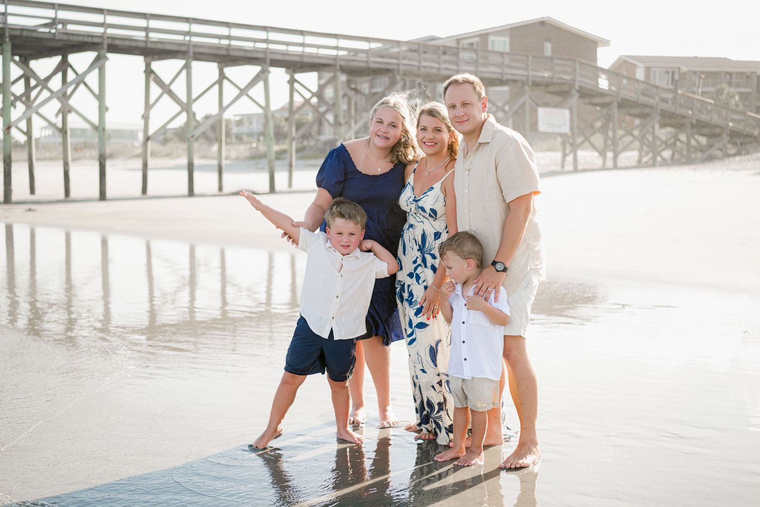 fun family session in pawley's island, sc. florence, south carolina beach mini sessions