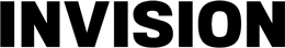 INVISION magazine bold black uppercase logo on a white background.