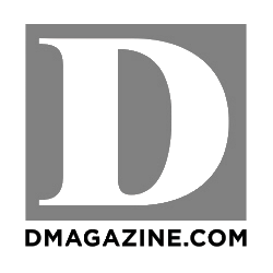 D Magazine logo in gray and white, featuring a bold letter D with DMAGAZINE.COM text below.