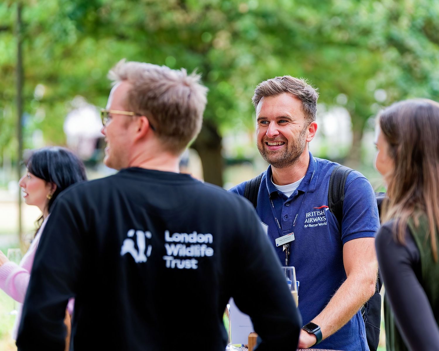London Wildlife Trust Wheatsheaf Building opening event at Grosvenor Square Park.