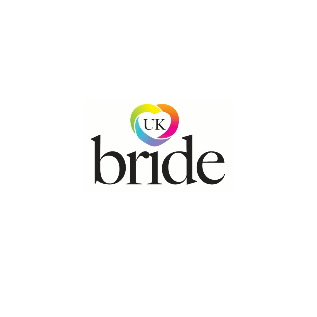 UK Bride bridal magazine logo featuring a vibrant multicolored heart above elegant text.