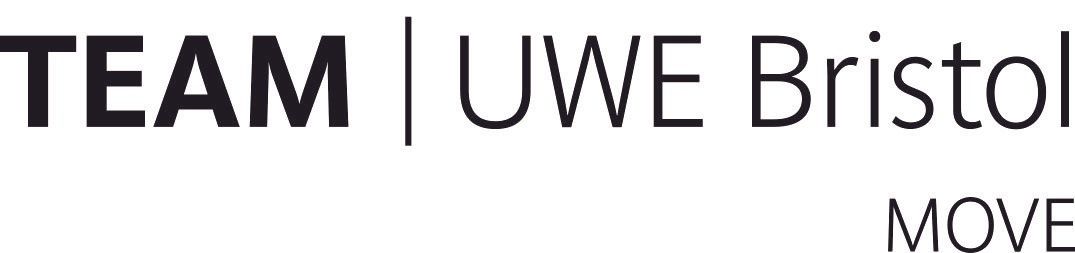 TEAM UWE Bristol MOVE logo featuring bold black text with a vertical dividing line between TEAM and UWE Bristol.