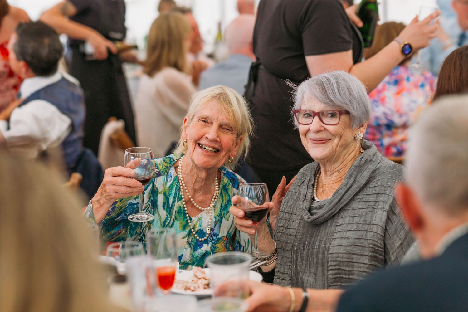 grandmothers toast at grand daughter wedding