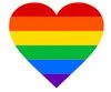 A rainbow heart, showing Emma's inclusive take on the concept of family.  Everyone is welcome here.