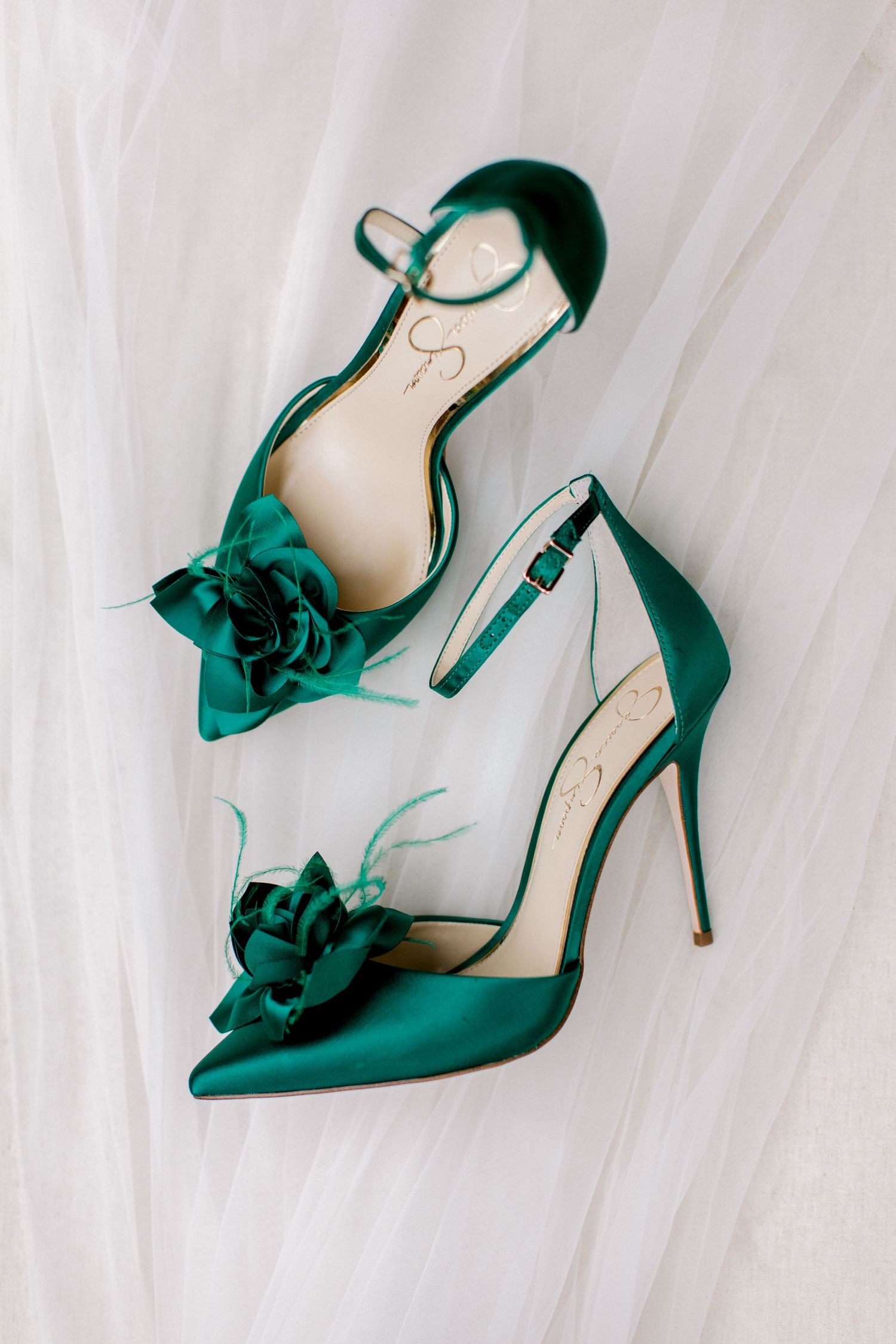 Green wedding shoes