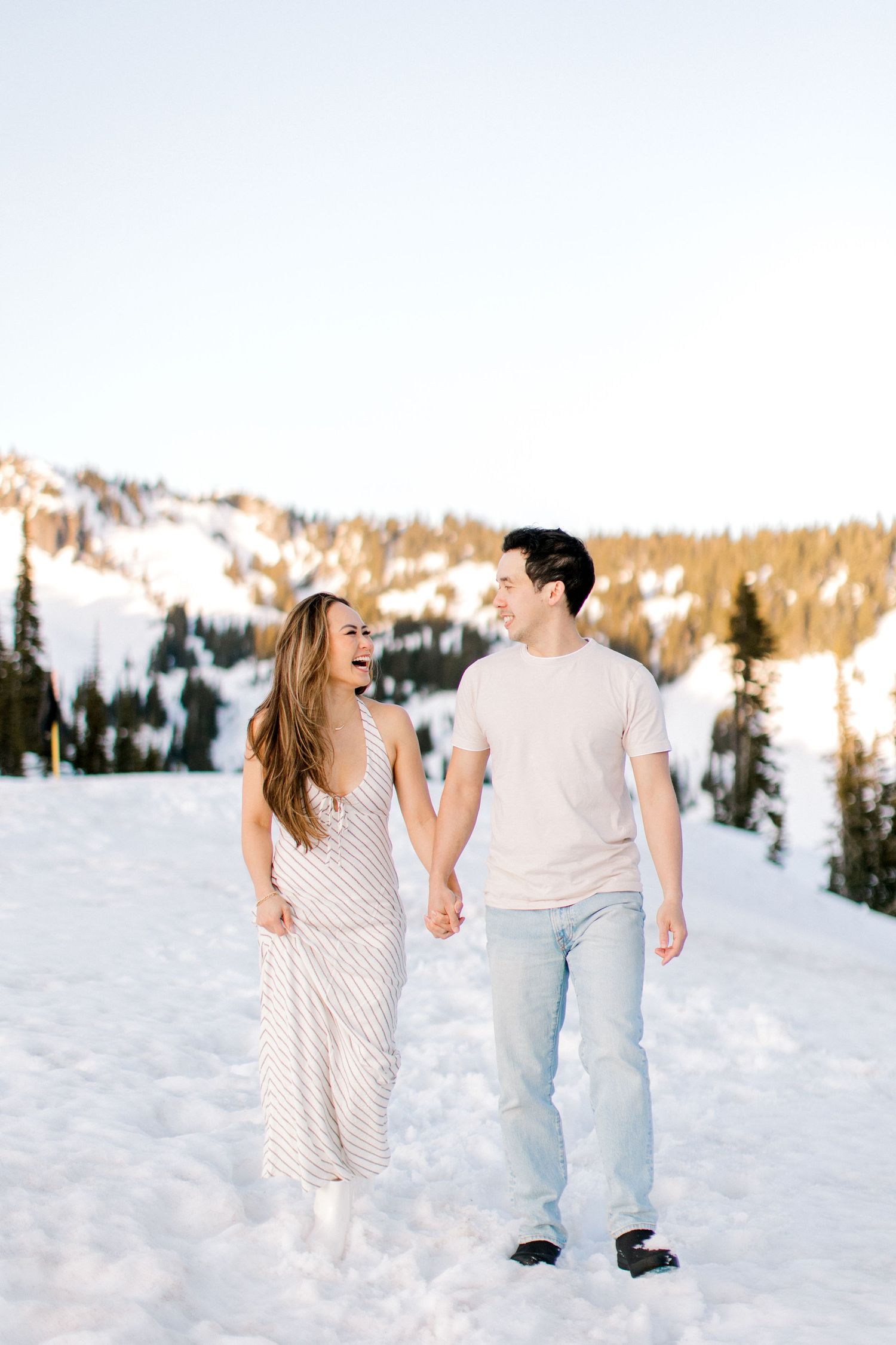 Engagement Session in Seattle Washington at Mount Rainier National Park.