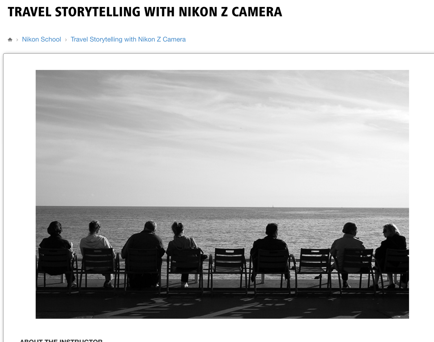 Silhouettes of people sitting in chairs by Nice in France. Nikon Photo Workshop by David Lau