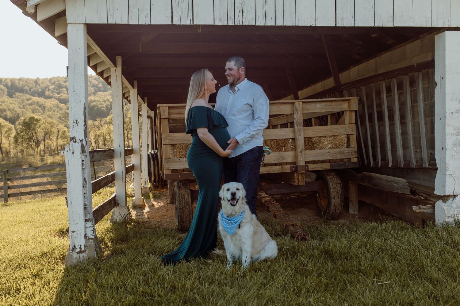 Maternity Family photography in northern Virginia and DC with dog.