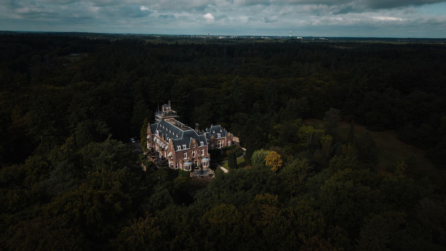 drone shot van de hooge vuursche
