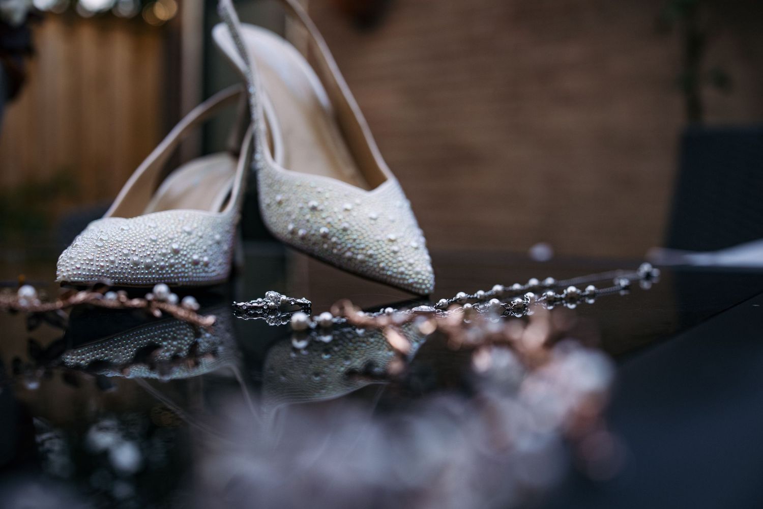 trouwschoenen van de bruid