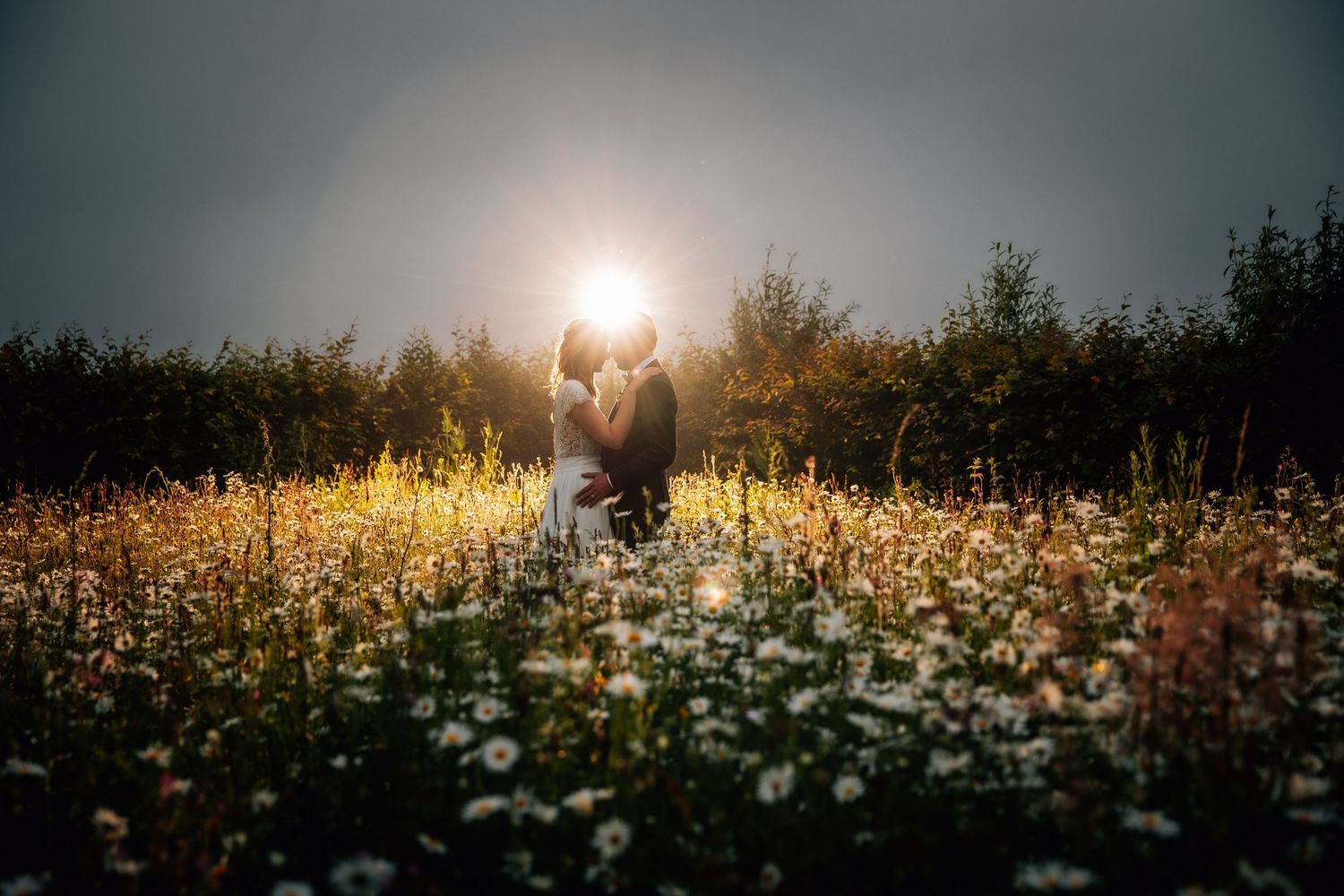 flitsfoto tussen de bloemen
