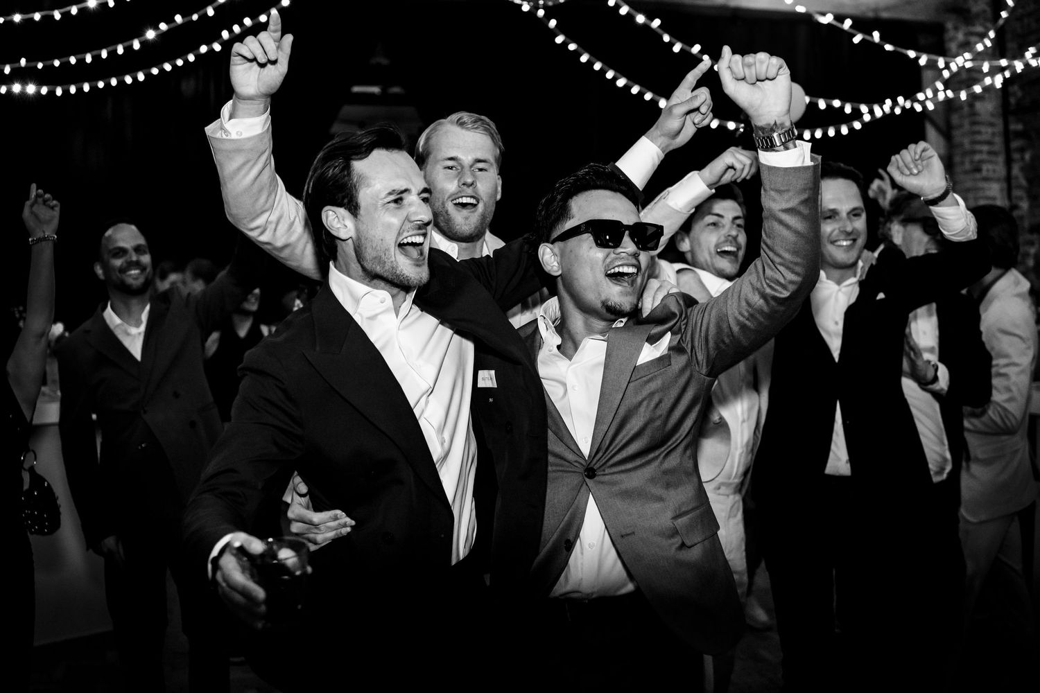 feest foto zwart wit