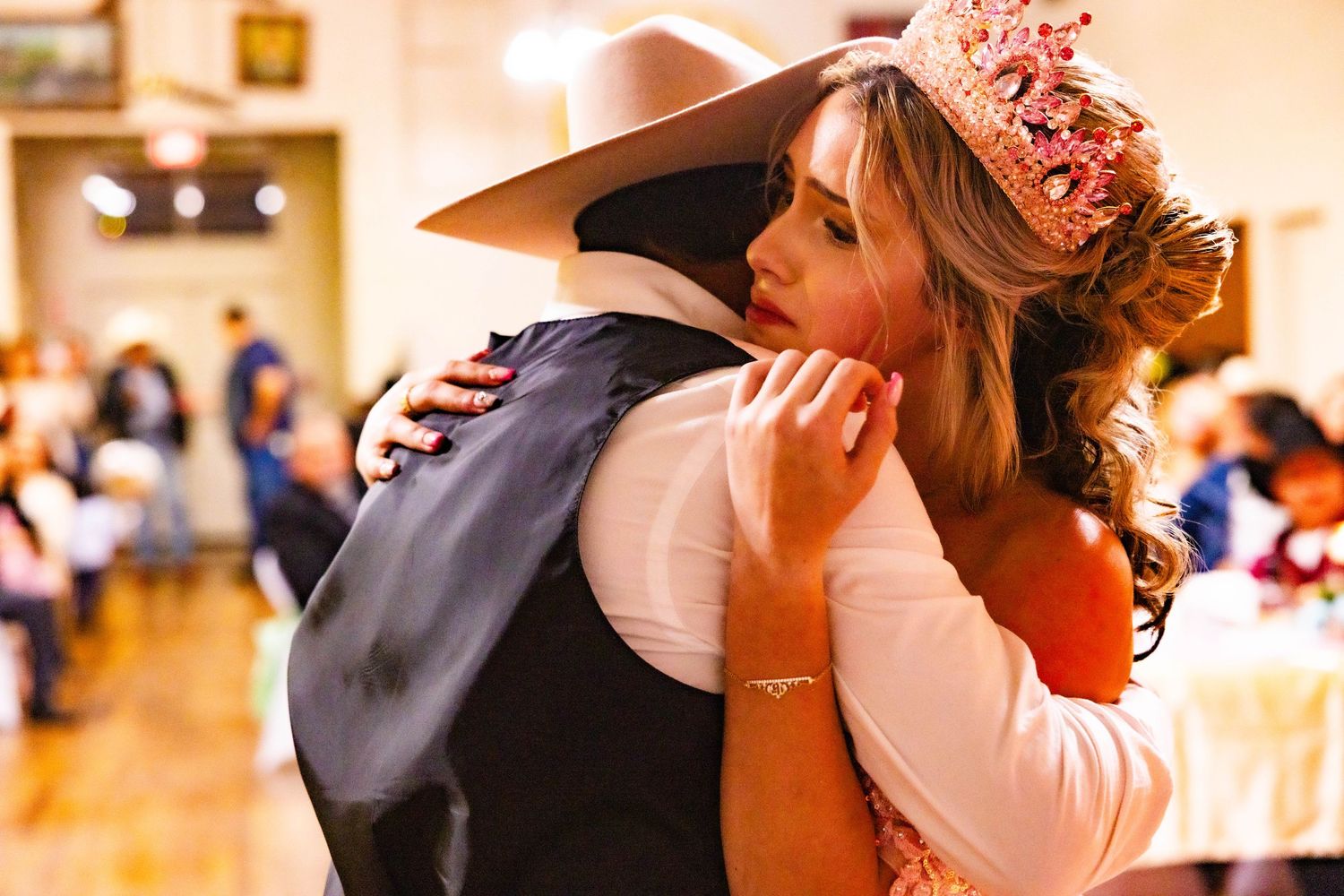 Dad and daughter take the chance to dance together as the daughter celebrates her Quinceñera and grows to woman.  Katie Malinda Photography