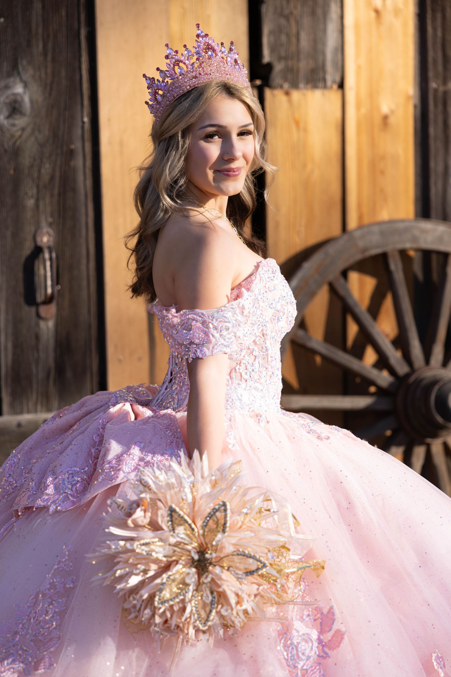 Jesse's Grove winery sets a beautiful stage for a quinceañera session backdrop.  Katie Malinda Photography captures the moment perfectly.