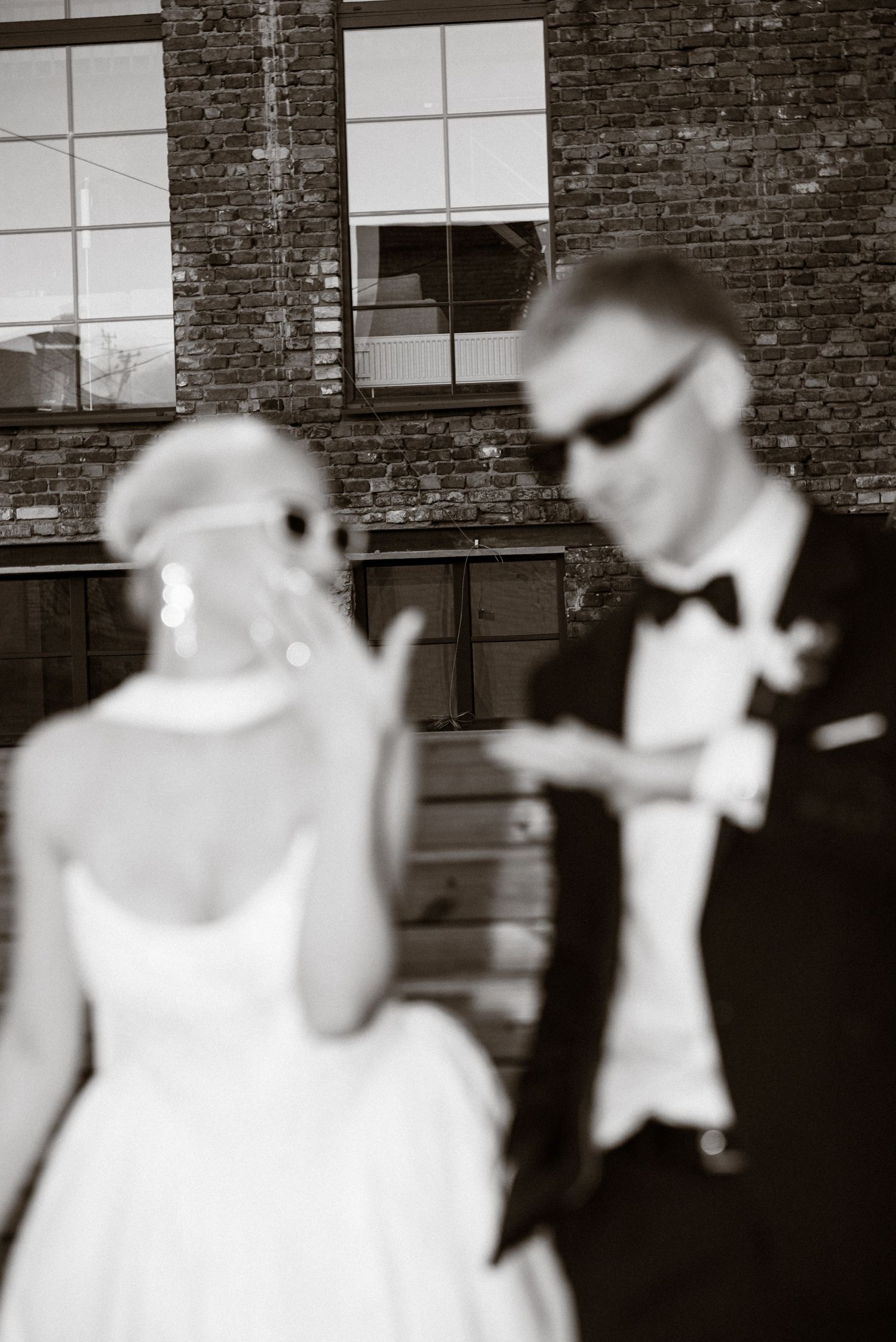 Bride and groom sharing a quiet moment during their wedding day