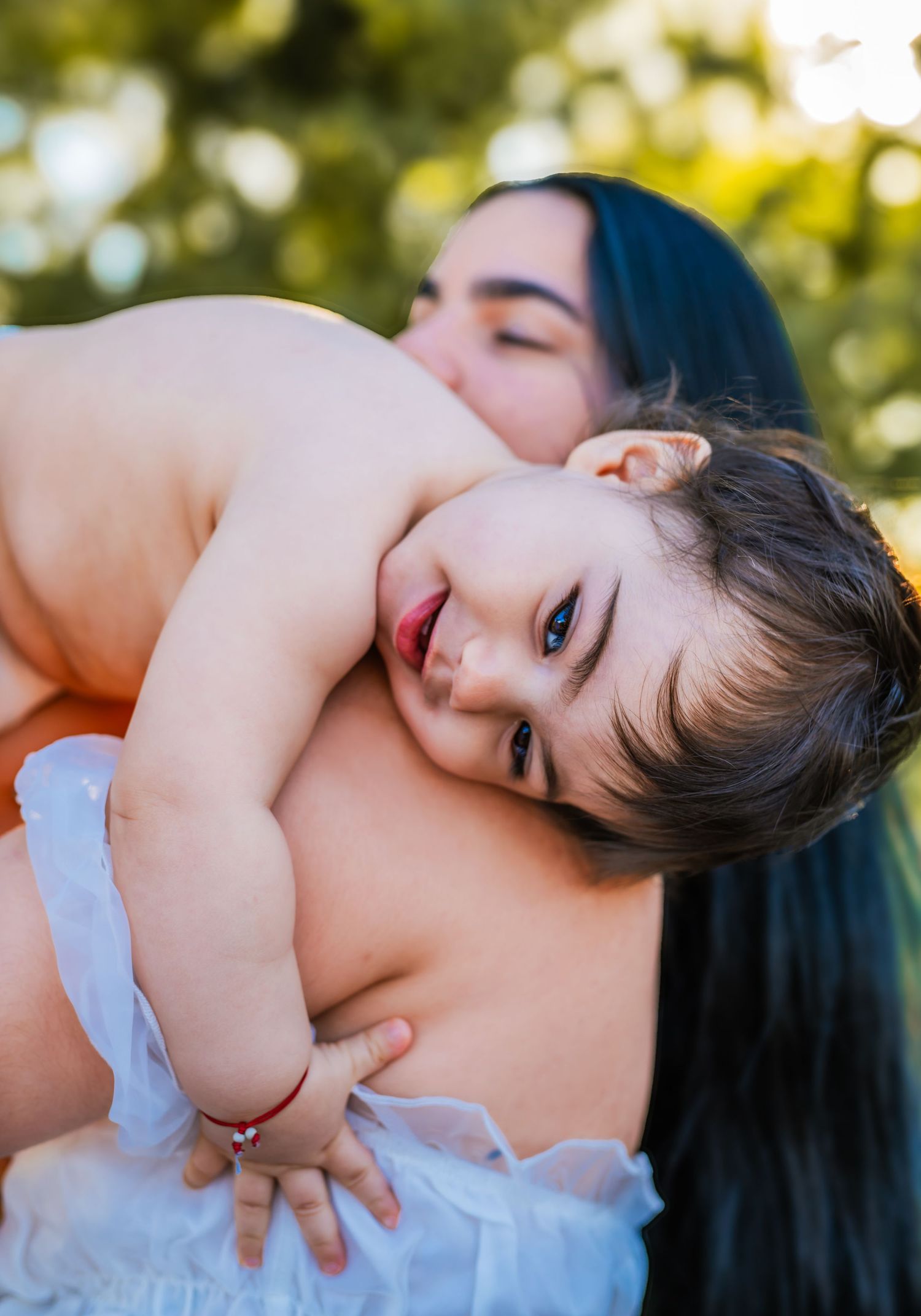 Mother and son love bond