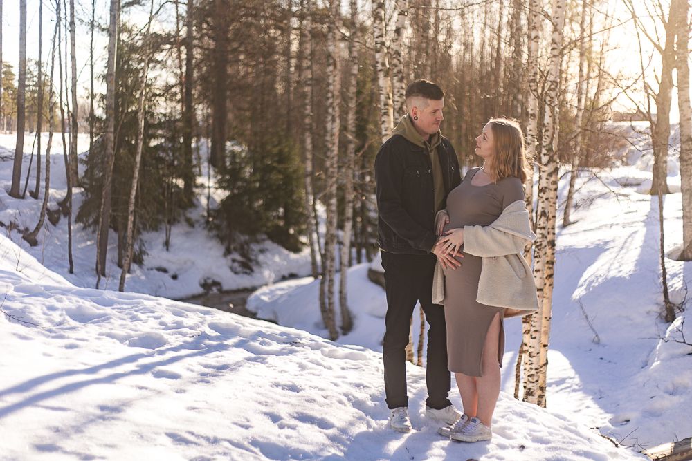 Gravidfoto vinter Umeå