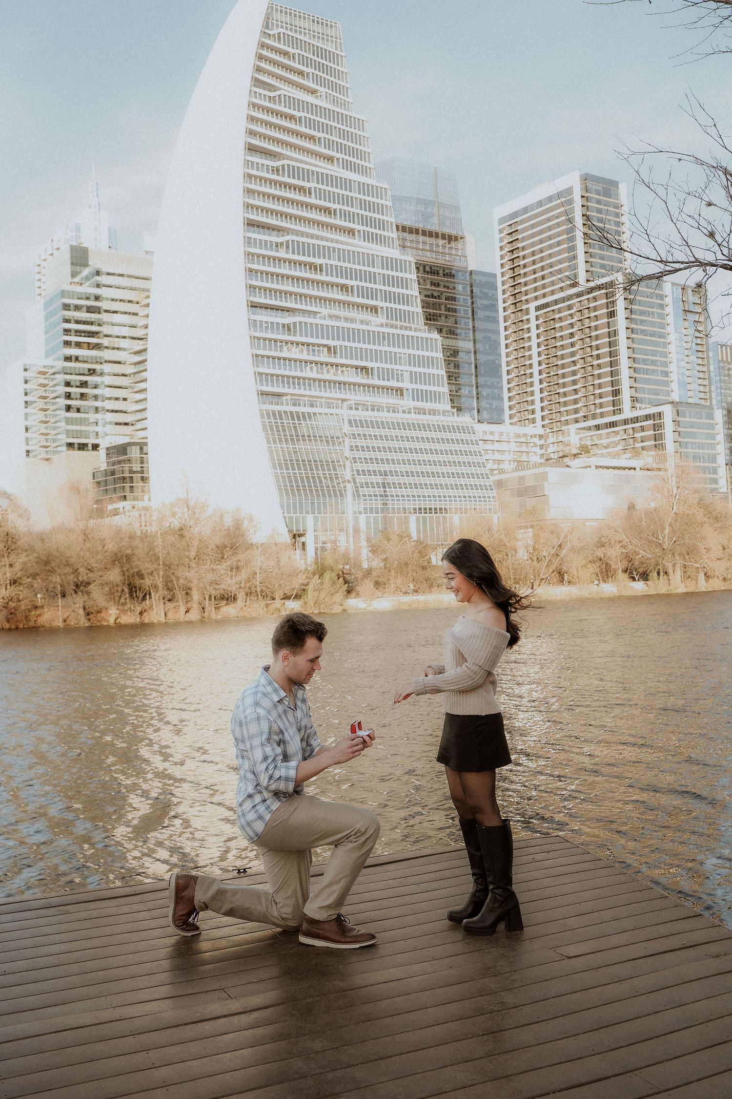 proposal at auditorium shores, austin