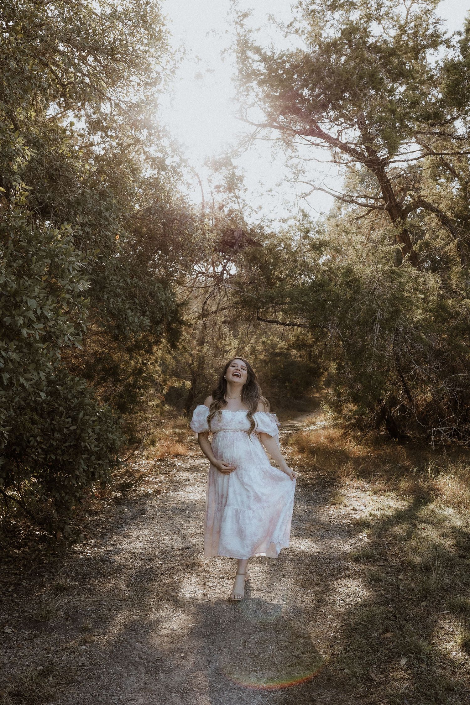 maternity, mom to be, portrait, outdoors, park, south austin