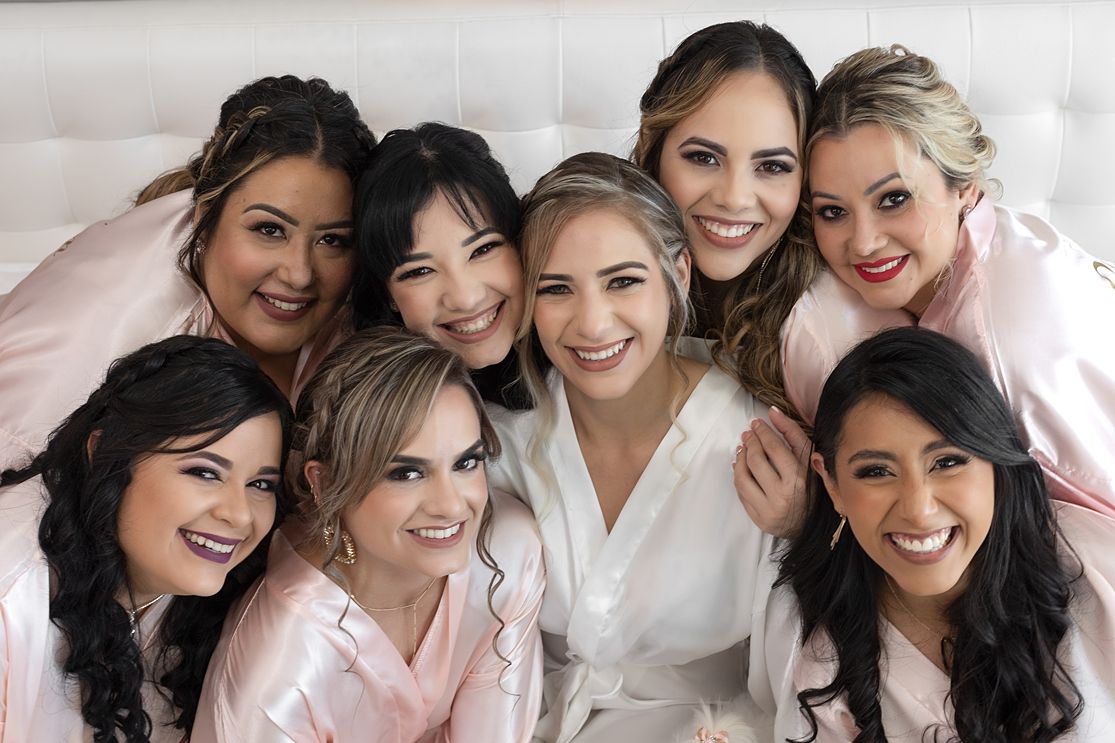 Bridesmaids getting ready portrait — destination wedding photography Puerto Rico Raymond Vega