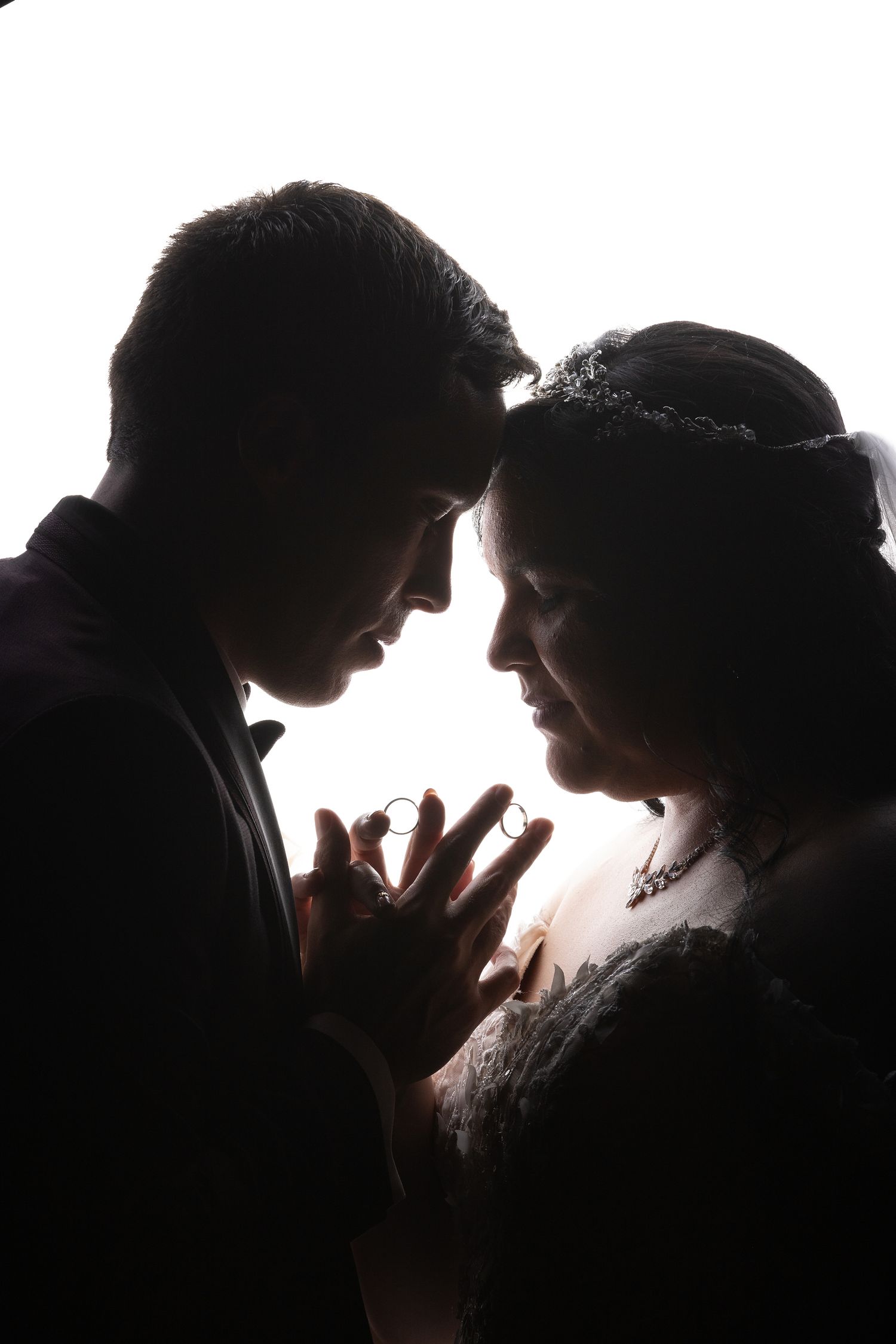 Romantic bride and groom silhouette portrait — destination wedding photographer Puerto Rico Raymond Vega