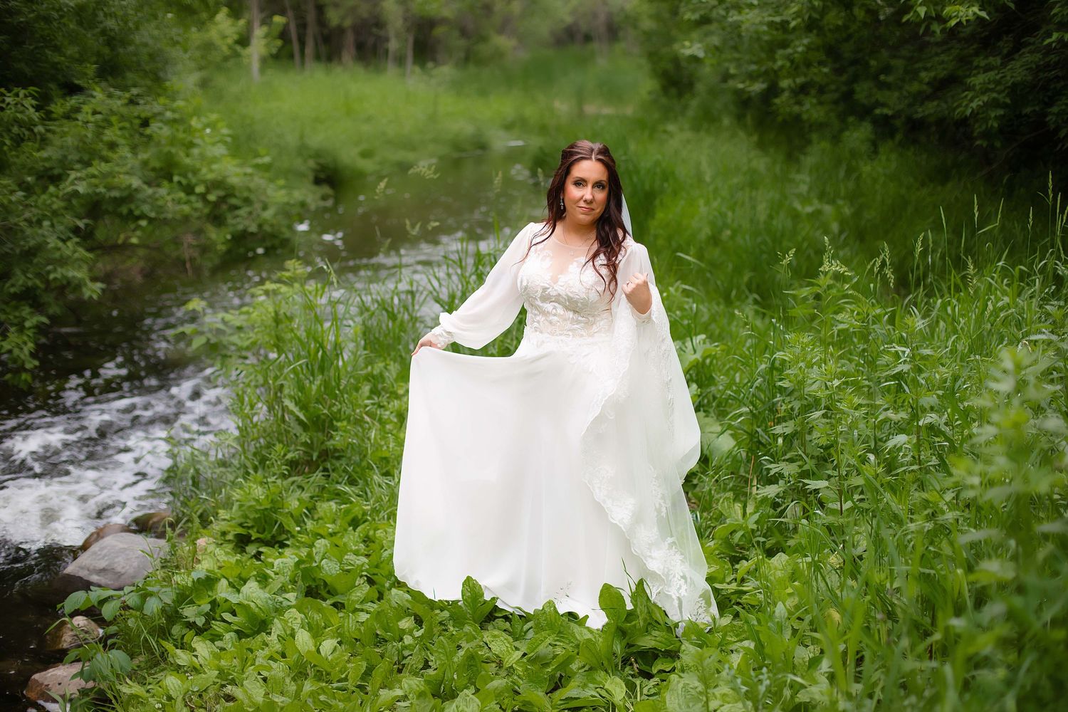 Bride . Alexandria, Minnesota Wedding Photography  by Willow & Wren Photography.  Intimate and small wedding photography.