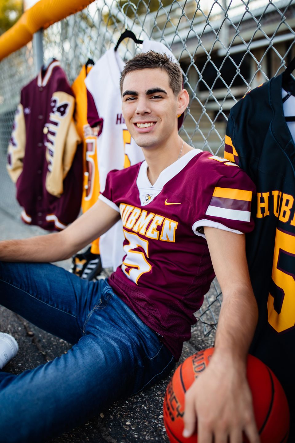 High school senior photography by Willow & Wren Photography in Jordan, Minnesota.  Minnesota high school football.