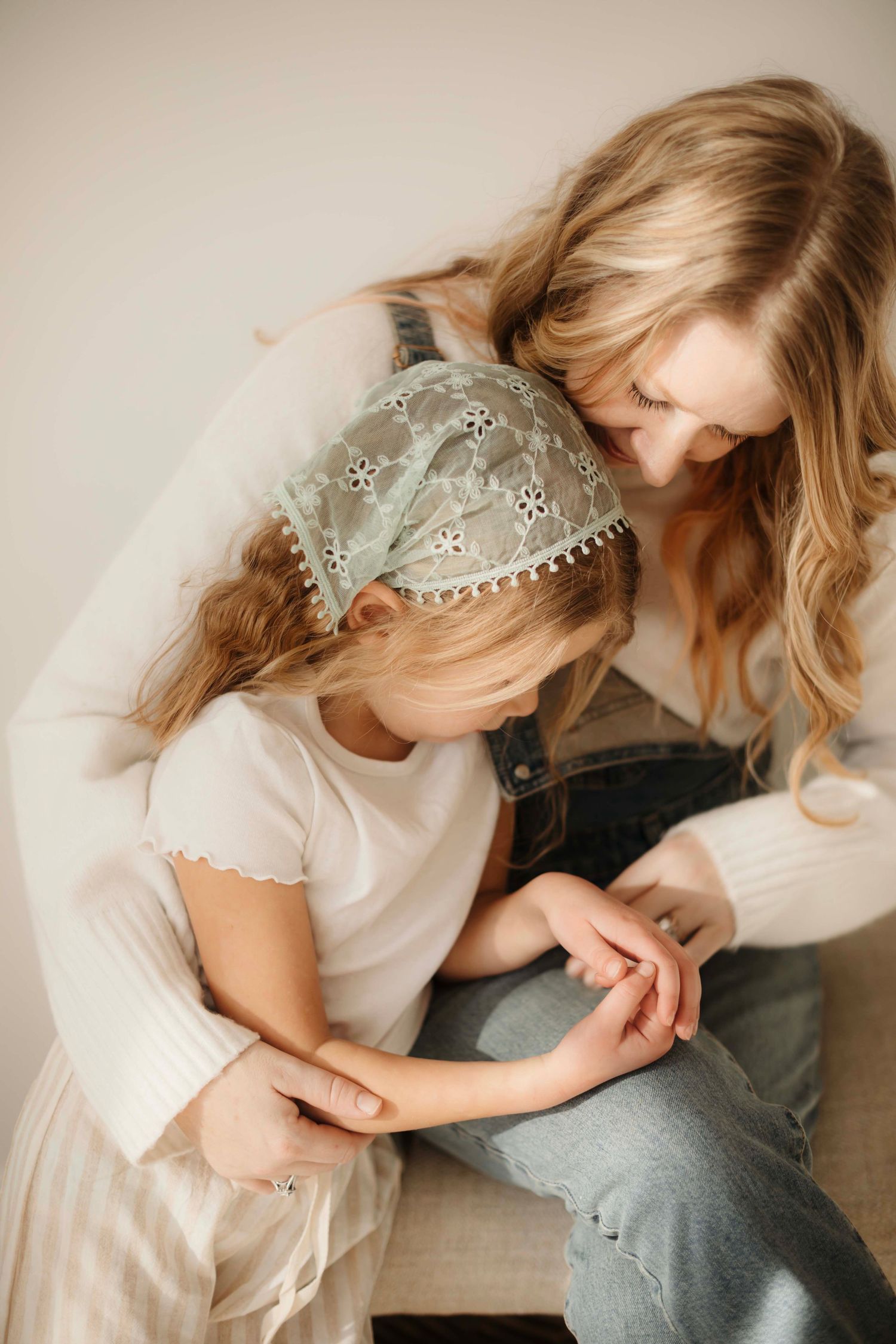 Mommy and Me photo session with Willow & Wren Photography in photography studio in Chaska, Minnesota.